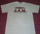 White Tee Shirt w/J.A.M. Breast Logo